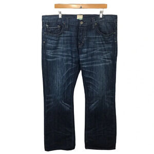 MJ484 Mens Taverniti So Jeans Distressed Boot Cut Denim Button Fly Jeans 40x33